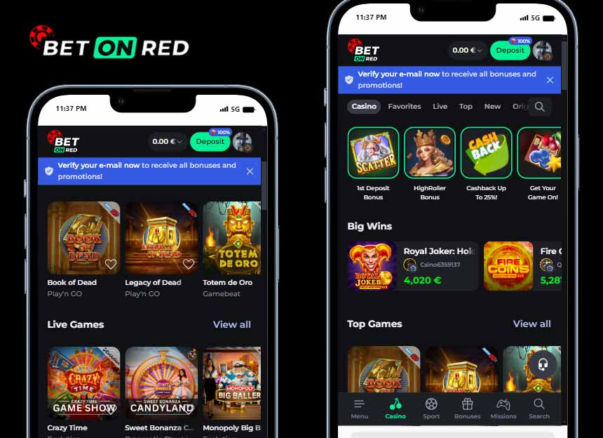 Games on BetOnRed Casino to play